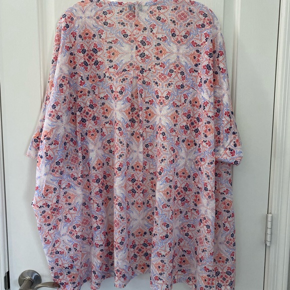 Torrid Multi-Color Floral Print Pattern Short Sleeve Open Front Cardigan… - Picture 7 of 12
